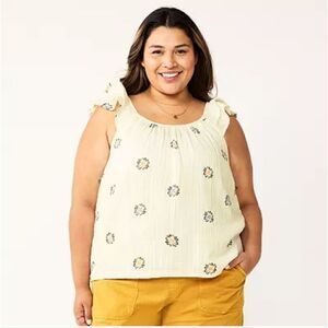 Sonoma Goods For Life® Relaxed Ruffled Tank size 1x NWOT